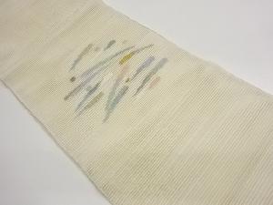 絽綴れ抽象模様織出し名古屋帯